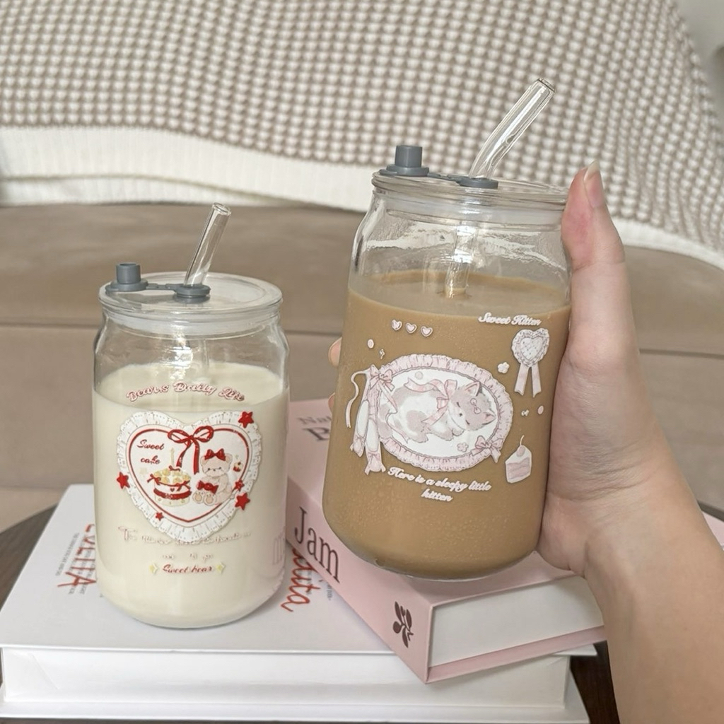 Mocorie - Morylth Coquette Glass / coquette Ribbon Glass / Ribbon coquette Glass / Aesthetic Glass /