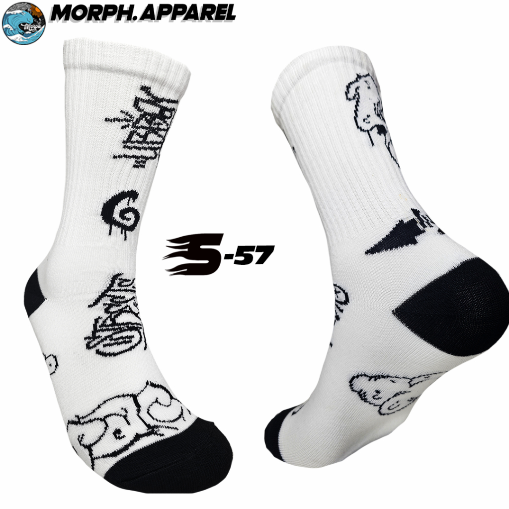 Oldschool Socks - Skate & Hype Socks - Series S Street Graffiti Motif - S57 - MorphApparel