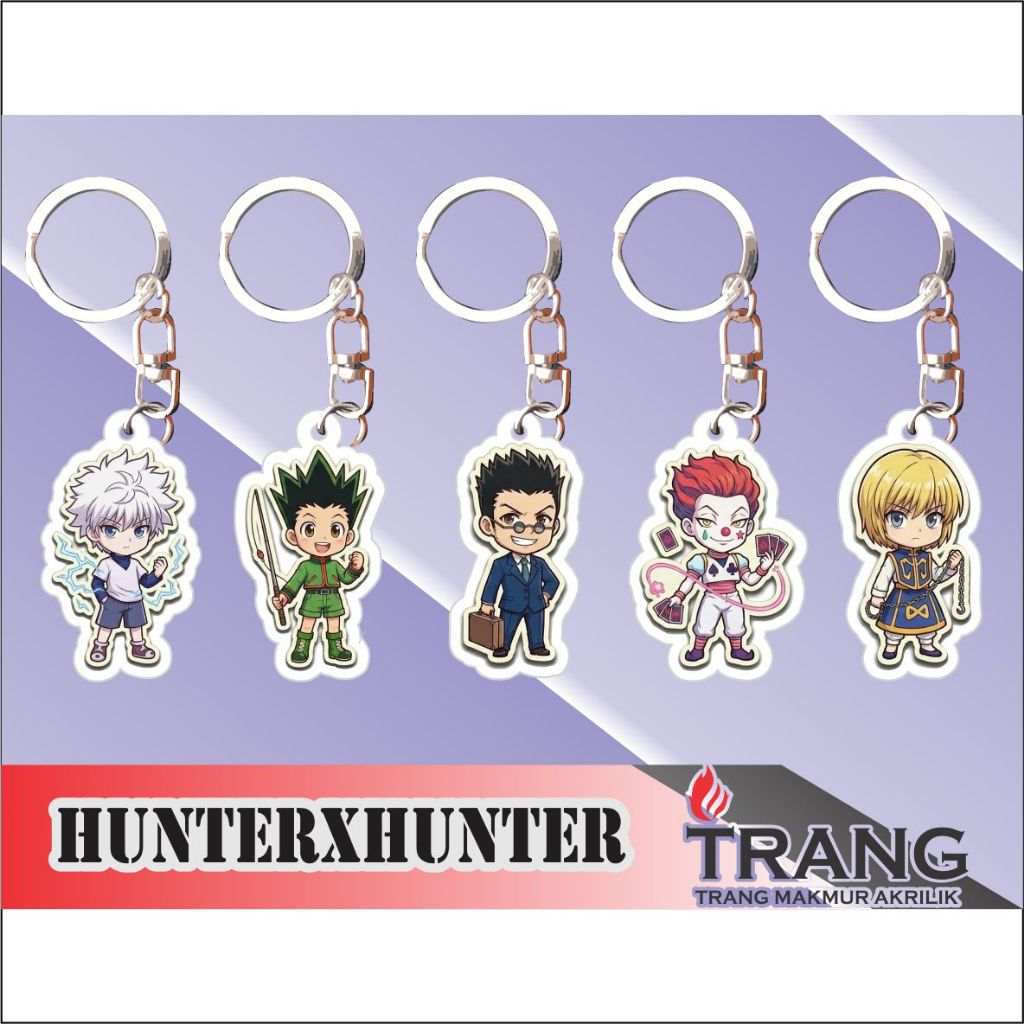 GANTUNGAN Hunter X Hunter Chibi พวงกุญแจอะคริลิค / Hunter X Hunter Chibi พวงกุญแจอะคริลิค
