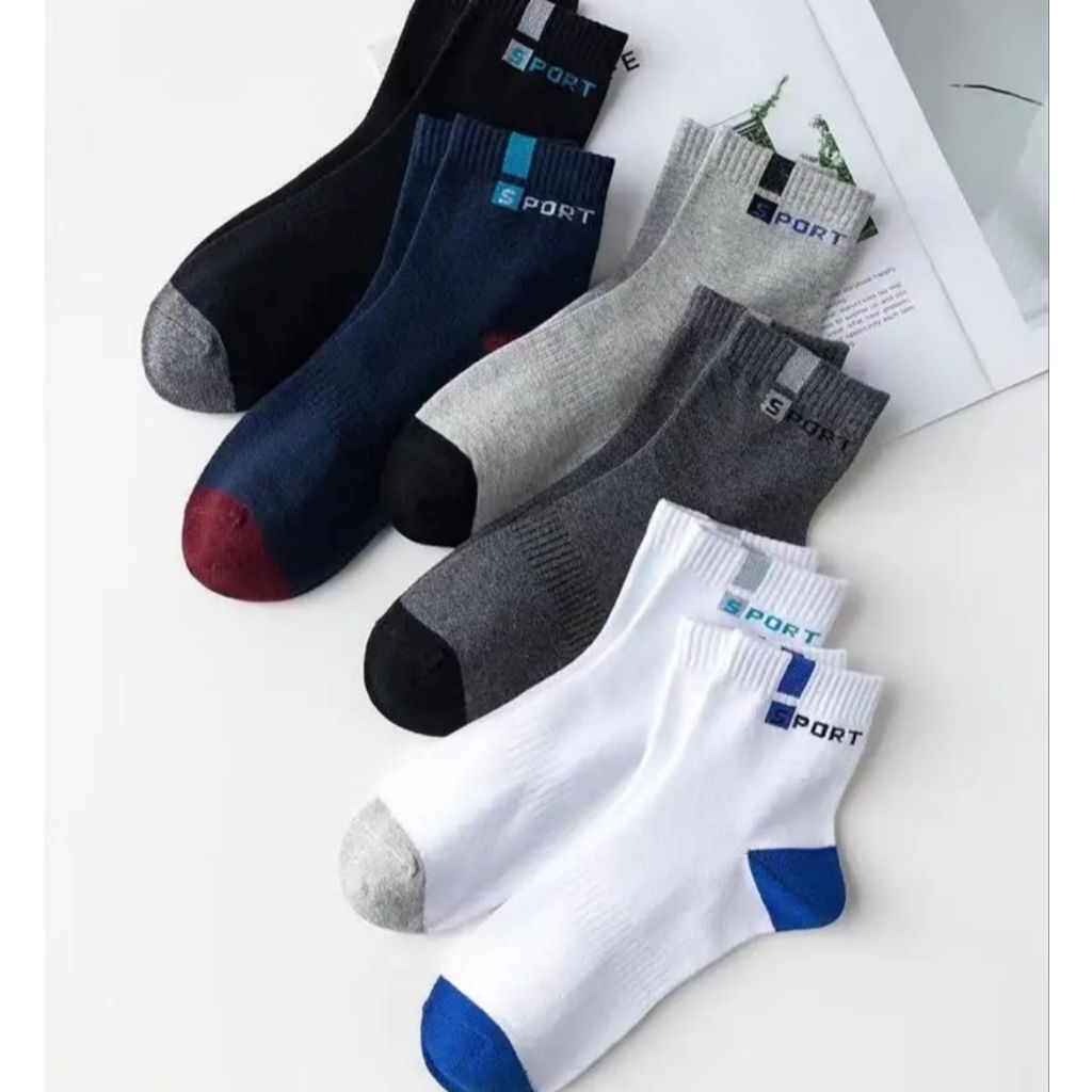 MATA 6 คู่ (NEW SPORT) SHORT SPORT SOCKS ABOVE THE ANKLE / PREMIUM SPORT SOCKS สําหรับผู้ชายและผู้หญ