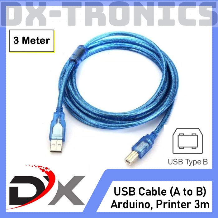 [UNIT PRICE] สาย USB type A to USB type B / Uno Mega Printer 300cm 3m 3 เมตร 3 ม.