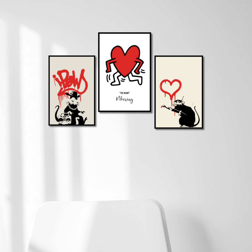 JR - Modern Aesthetic Wall Poster Art - Wall Decor Street Art Banksy, Keith Haring & Vintage Remi
