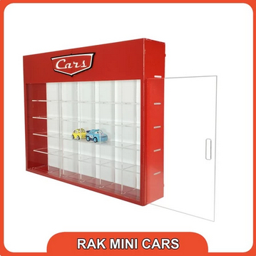Disney CARS 3 Mini Racers 30 Slot Mattel Diecast Acrylic Rack