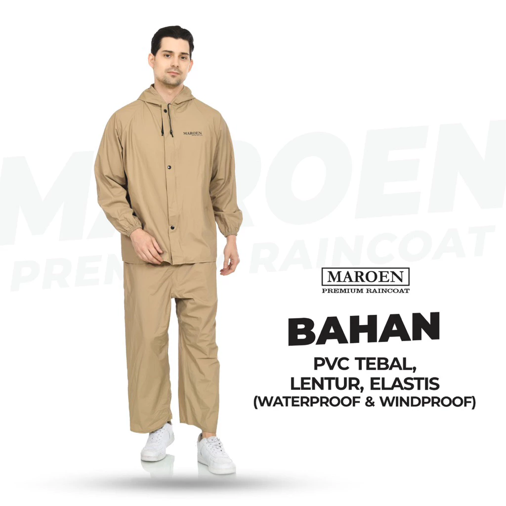 ชุดกันฝน MAROEN เสื้อและกางเกง PVC 0.25 สำหรับผู้หญิงและผู้ชาย thumbnail 10
