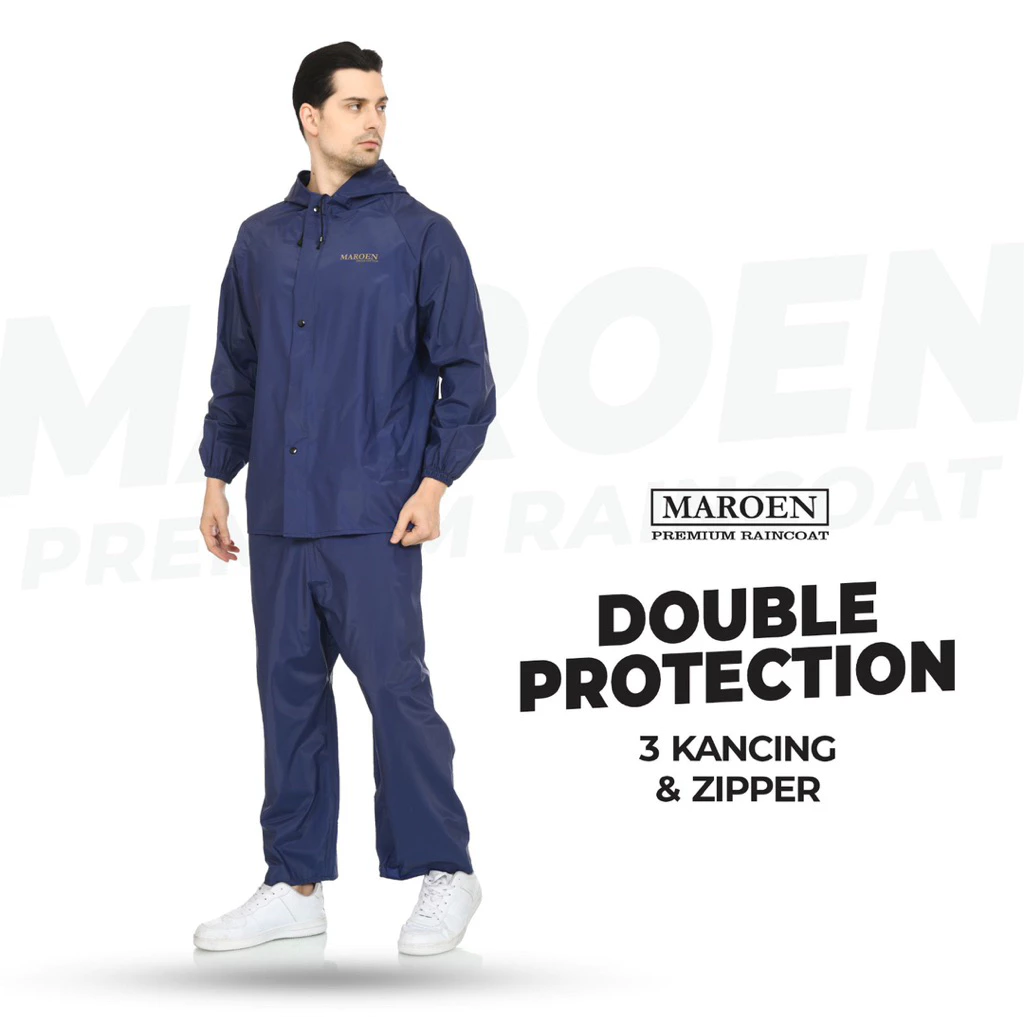 ชุดกันฝน MAROEN เสื้อและกางเกง PVC 0.25 สำหรับผู้หญิงและผู้ชาย thumbnail 5