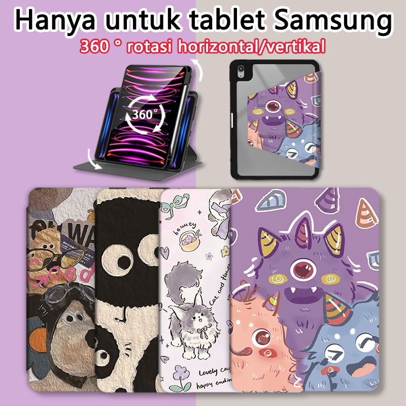 หมุน360 ° Samsung Galaxy Tab C เคสแท็บเล็ต Tab S9 S10 fe อะคริลิค Flap S8 S8 + Tab A7 Lite A7 A9 + A