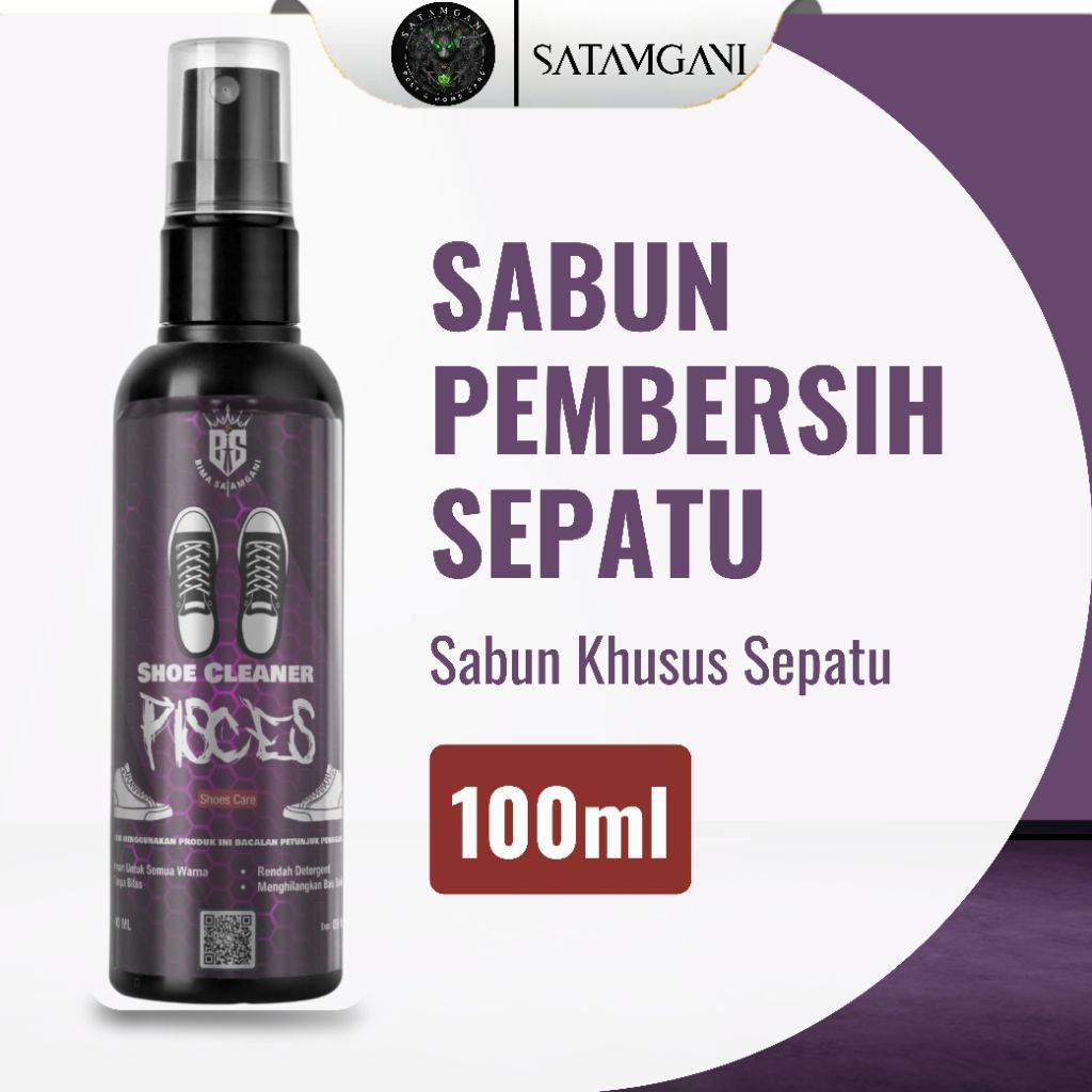 PISCES 100 ML - สบู่ทําความสะอาดรองเท้าอเนกประสงค์แบบไม่ต้องล้าง