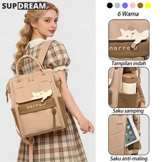 Sup Dream Tas Ransel Tahan Air Wanita Korea Tas Sekolah Pelajar Kapasitas Besar tas tangan