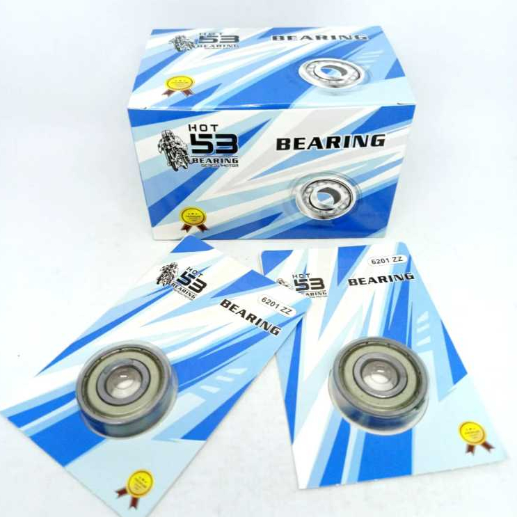 (ขายส่ง 5 ชิ้น) BEARING 6201-ZZ HOT-53 ล้อมอเตอร์ Laker Klahar 6201ZZ
