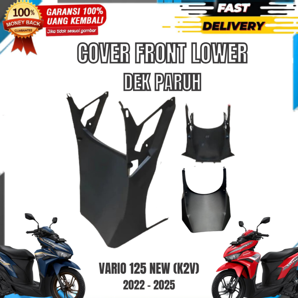 WIN - MUD DECK COVER สําหรับ VARIO 125 LED NEW GEN 2 K2V 2022-2025 คุณภาพดั้งเดิม WIN ยี่ห้อ SPOILER