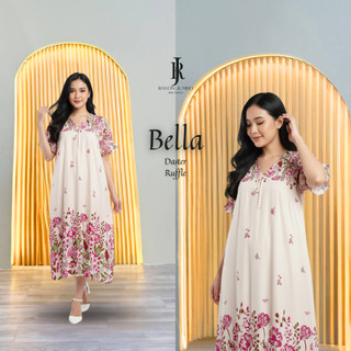 Daster Bella Rayon Tebal Jumbo LD 120 Lembut Busui resleting Dress Korea Batik Rempel Bumil Wanita