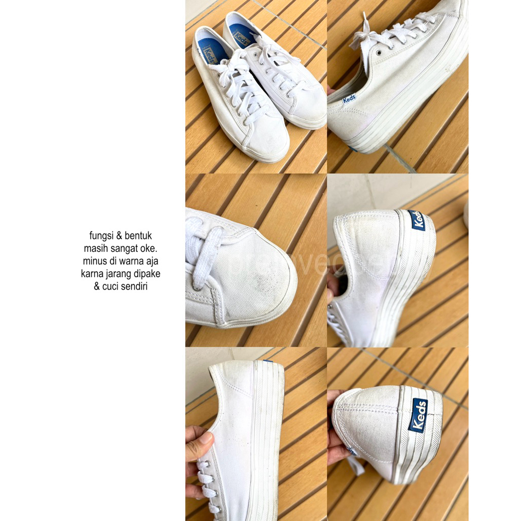 [PRELOVED] Keds Womens Triple Kick Canvas White Original Shoes