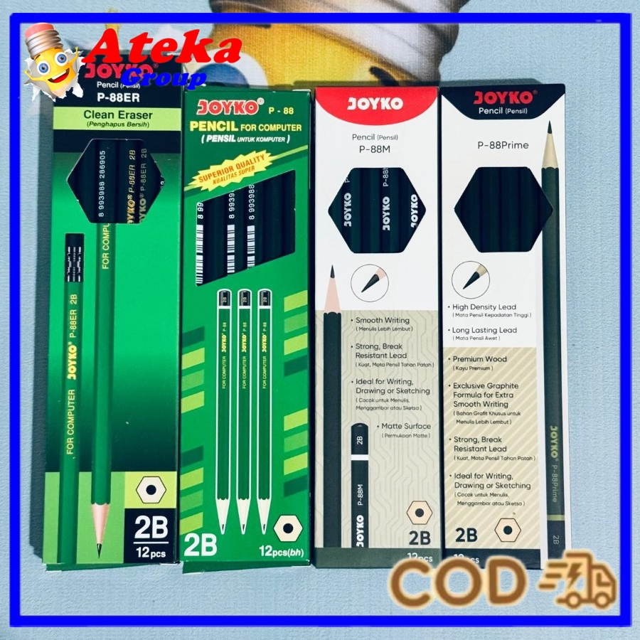 [BOX/12PCS] ] ดินสอ Joyko P-88 Prime 2B P-88 P-88ER P-88M