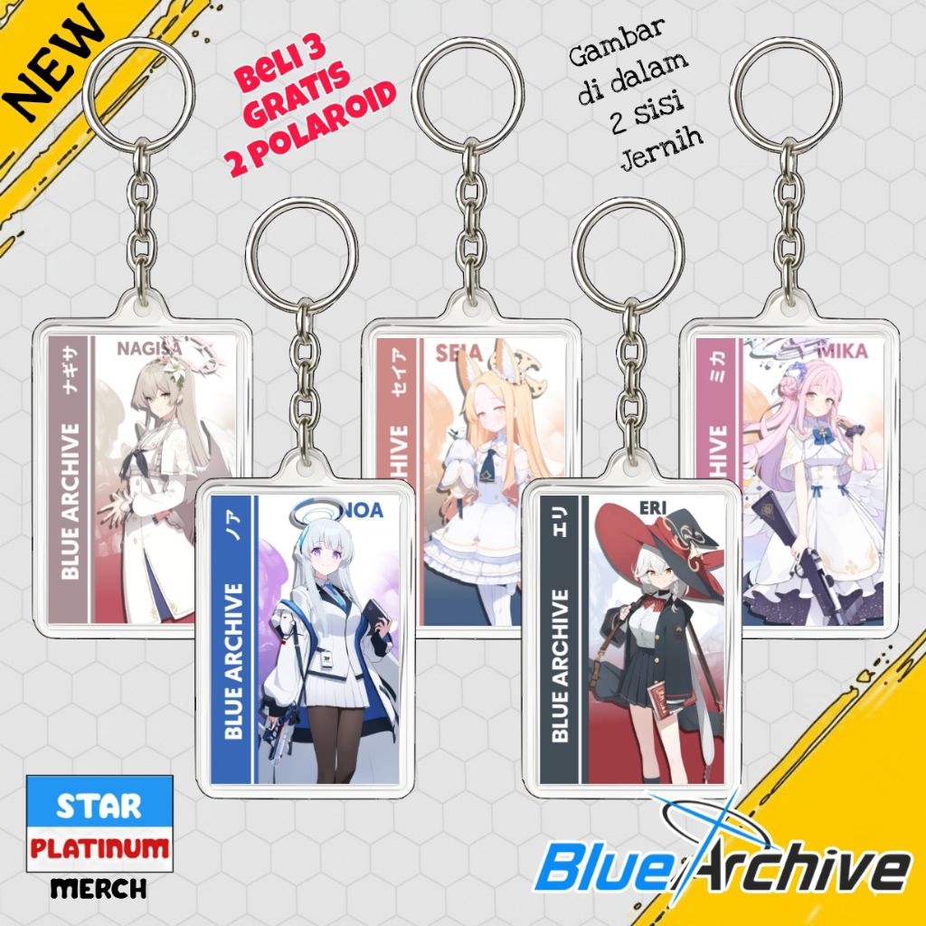 GANTUNGAN พวงกุญแจ Blue Archive - พวงกุญแจ Blue Archive - พวงกุญแจอะนิเมะเกม - พวงกุญแจโนอา - Eri - 