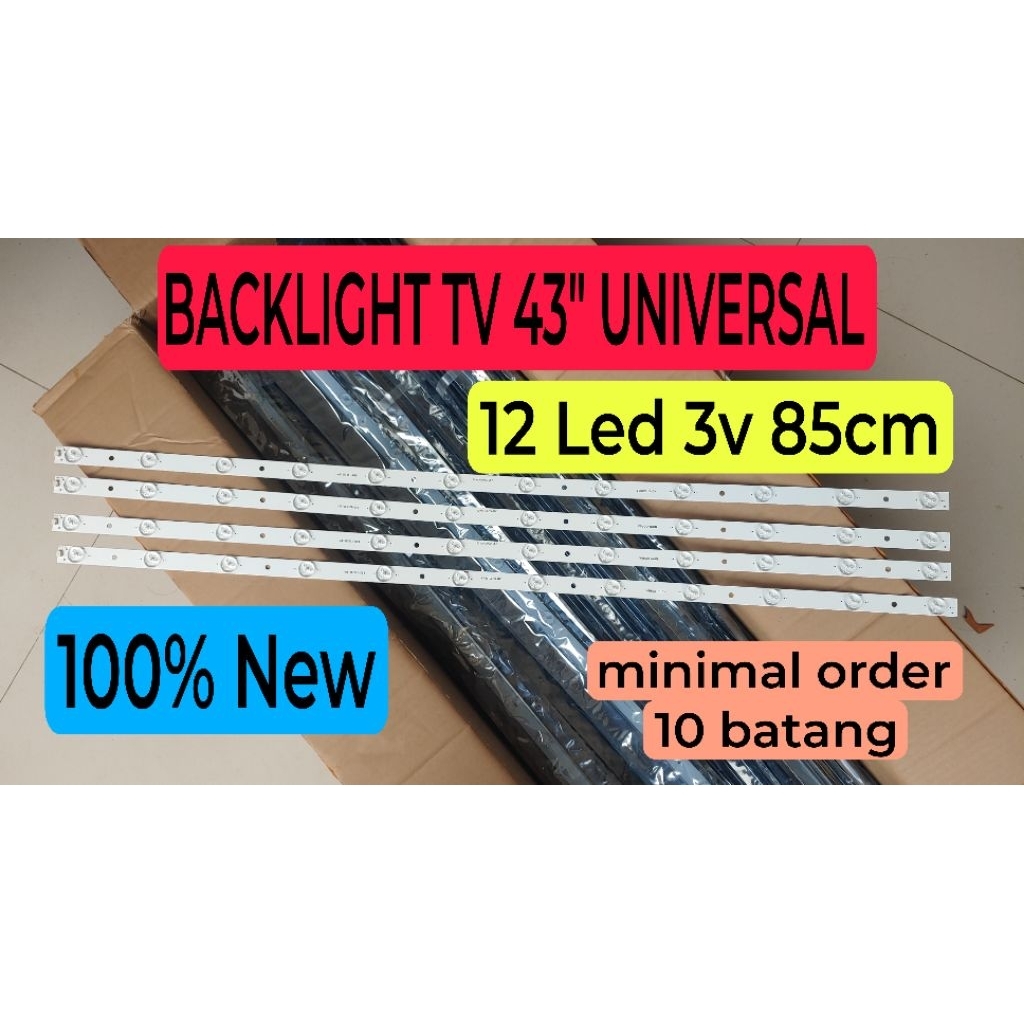 LED BACKLIGHT BL TV UNIVERSAL 43 IN 12LED 85CM 3V