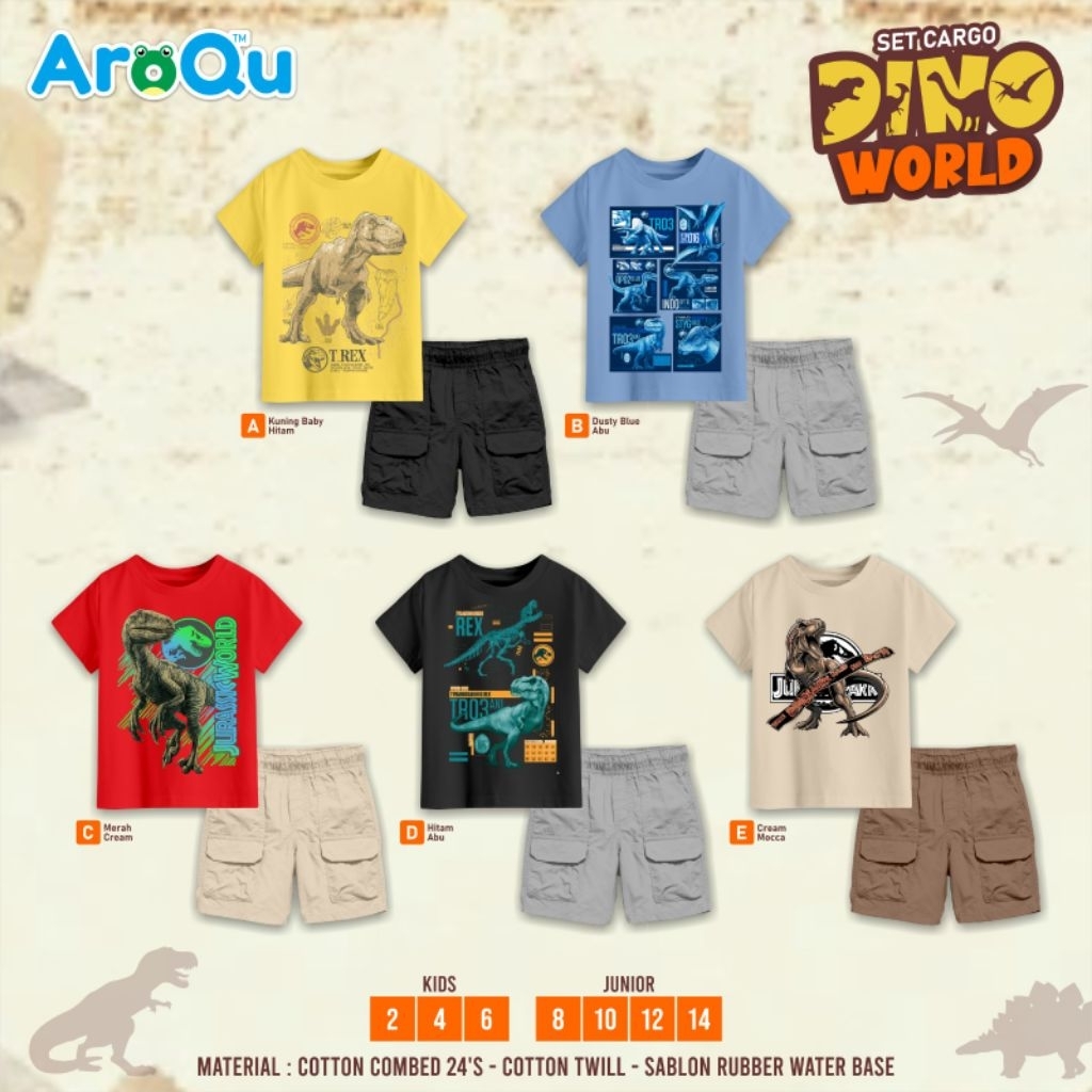 DINO WORLD CARGO KIDS SET SIZE 2-14 BY AROQU
