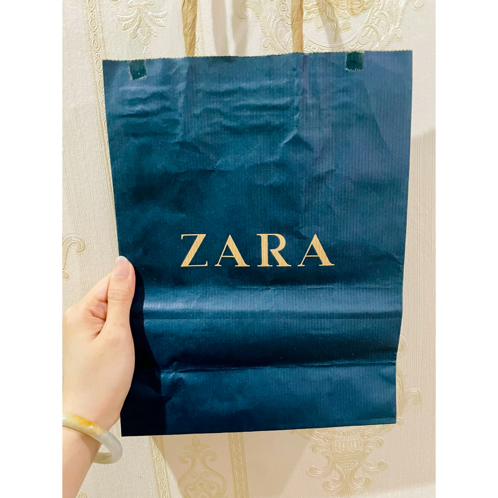 Paperbag Zara Paper Bag Branded Goodie Bag Gift Bags ของที่ระลึก Recycled Bag