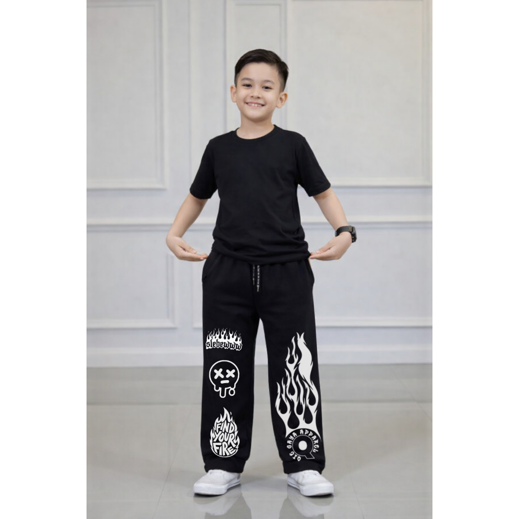 กางเกงเด็ก Unisex กางเกง baggi lotto พรีเมี่ยม skena เด็ก tazmania starpants firepants motif 7-13 ปี