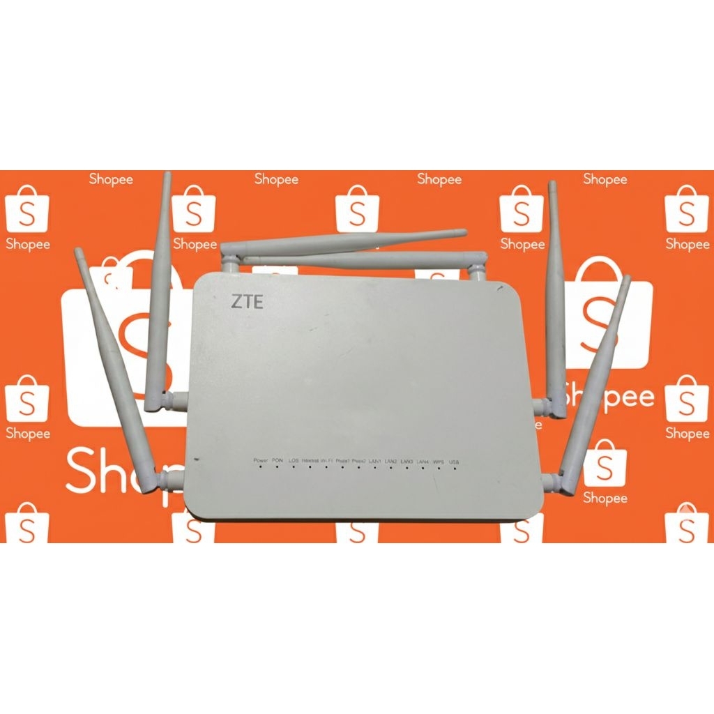 ONT ZTE F670 เสาอากาศ Dual Band2.4G และ 5G ระดับพรีเมียม 6 พอร์ต FO สีฟ้า