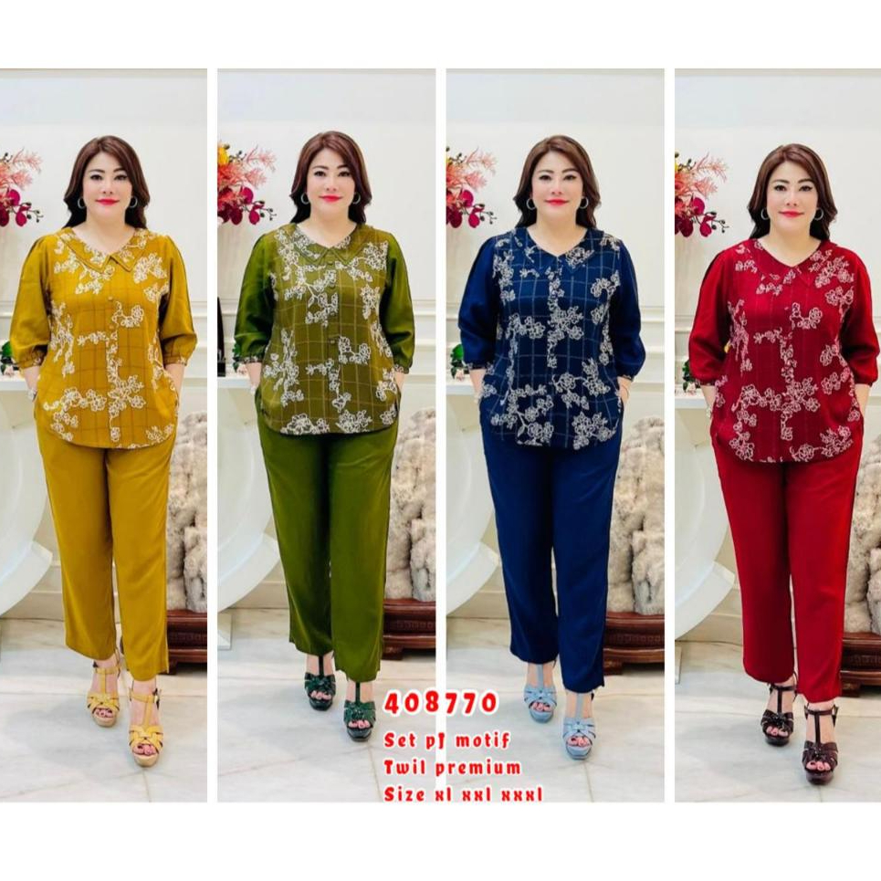 J-11 FASHION *408 PREMIUM COMBINATION LEAF PATTERN RAYON TWILL SET*
