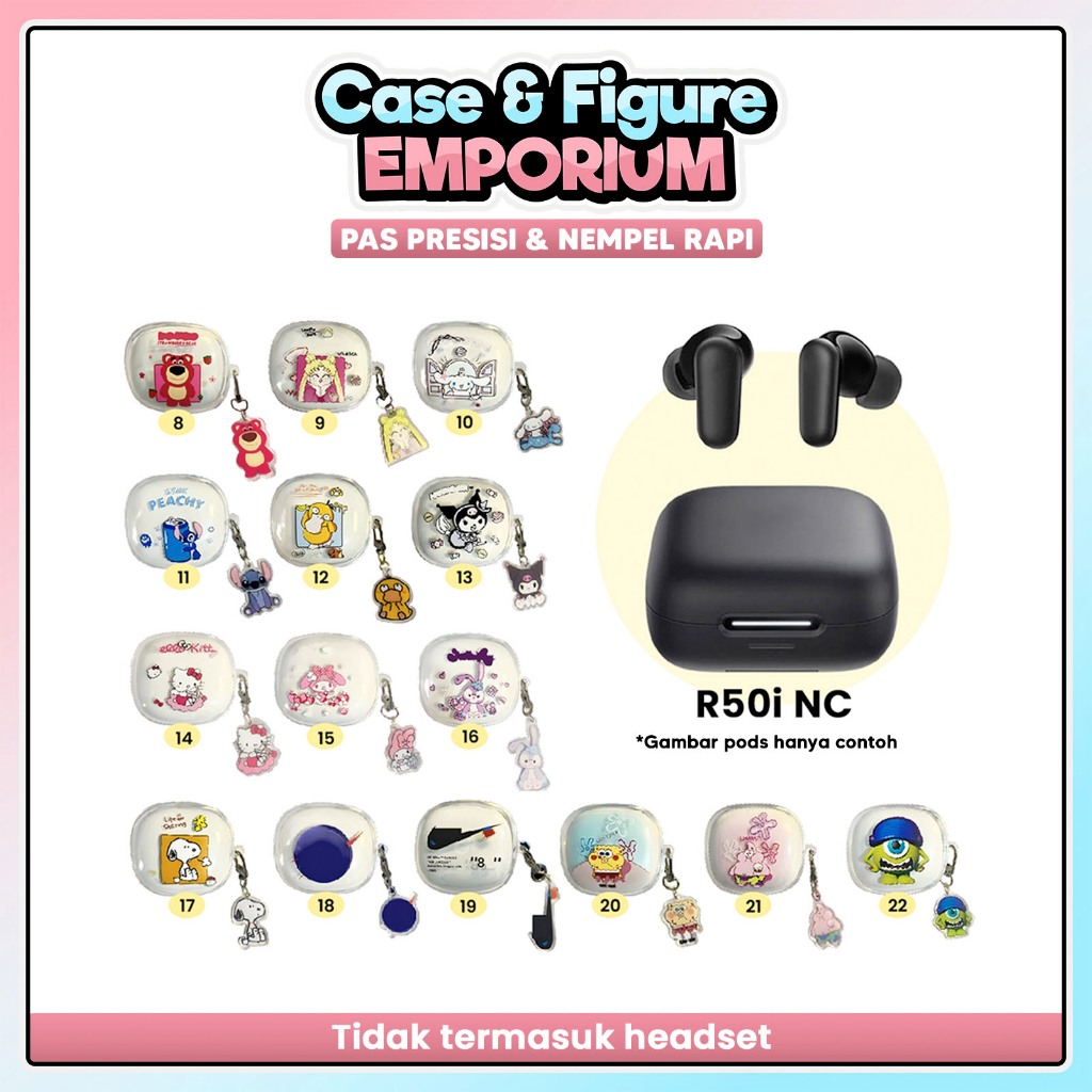 [NC-S] เคส Soundcore R50i/P20i/R50iNC/P30i Clear Character Premium Quality Soft Silicon