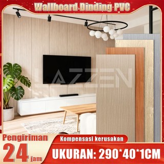 LAZZEN - 20PCS Wallboard Panel PVC [2.9M x 0.4M] Quality Panel dinding WPC Hiasan dinding kayu marmer Dekorasi Kamar Premium Aesthetic