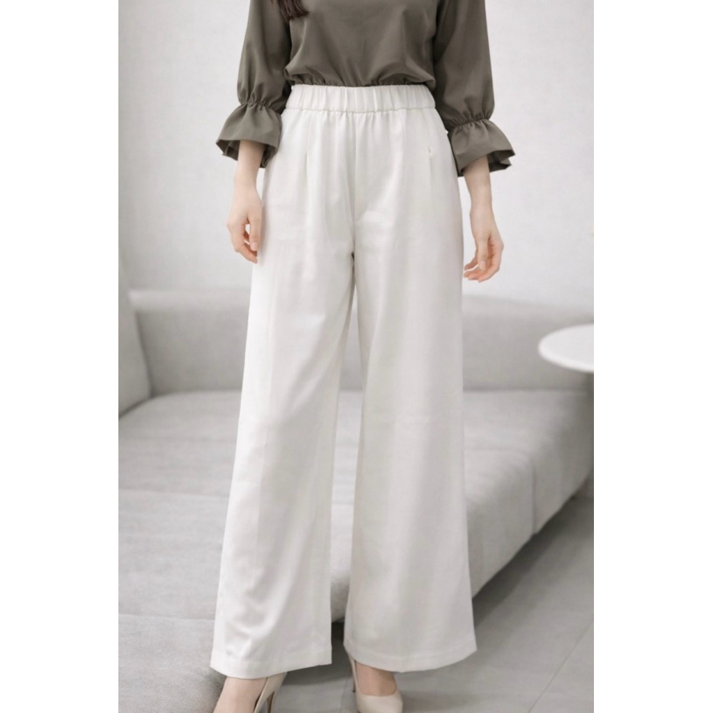 VES - กางเกง Hayeon - กางเกง Culottes สไตล์เกาหลี ไซส์ S-XL