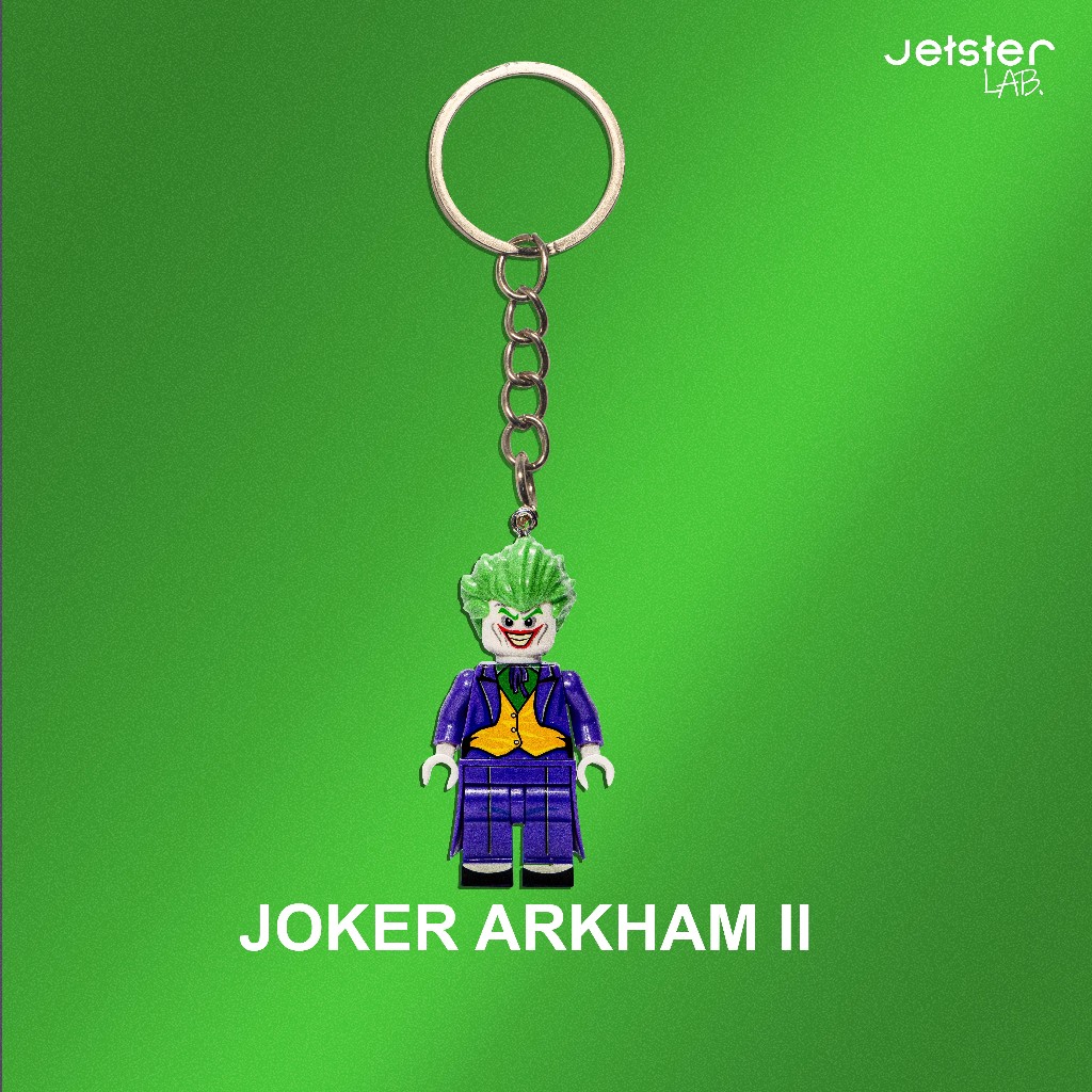 GANTUNGAN Jetster Lab พวงกุญแจ Joker Arkham Asylum II DC พวงกุญแจ