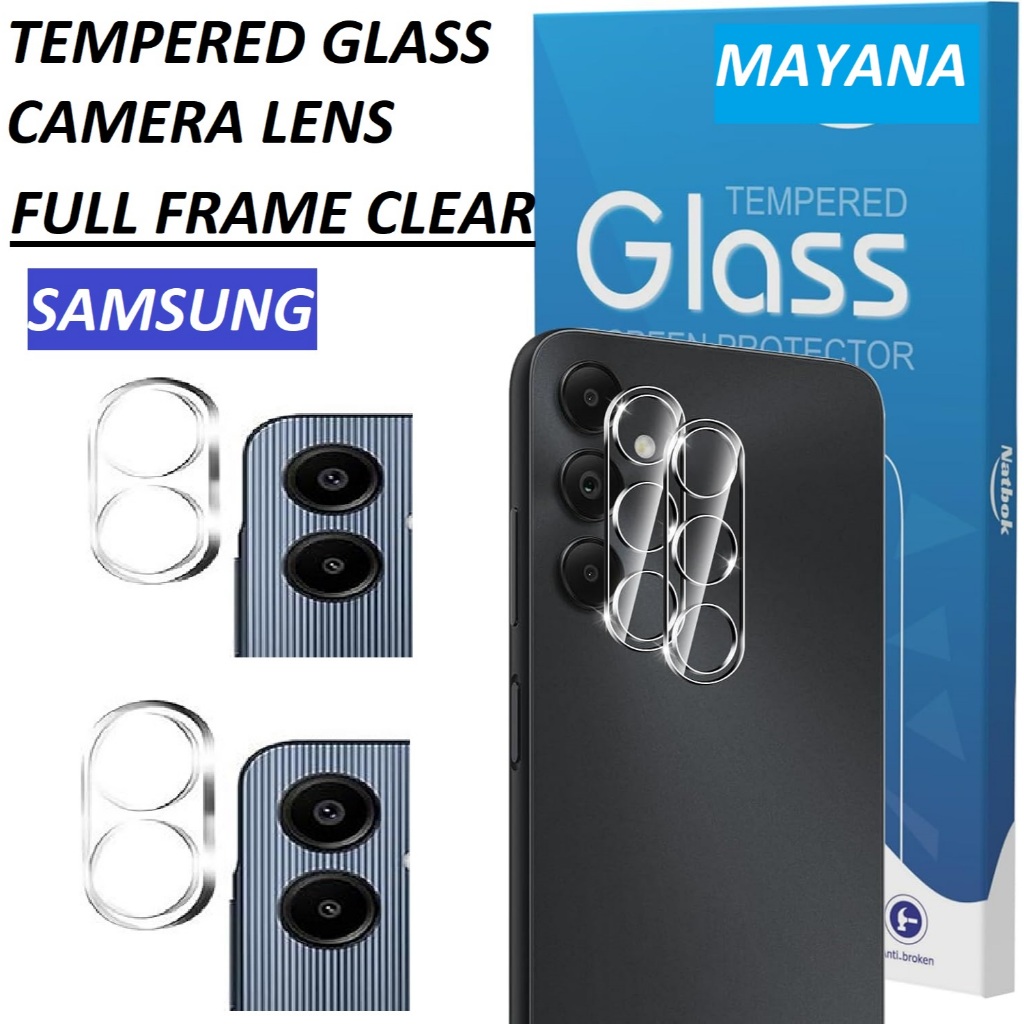 MY$ 1 2026 กระจกนิรภัยกล้อง FULL กรอบ CLEAR SAMSUNG A07 A06 A17 A56 A36 A26 A16 A04 A04E A04S A33 A5