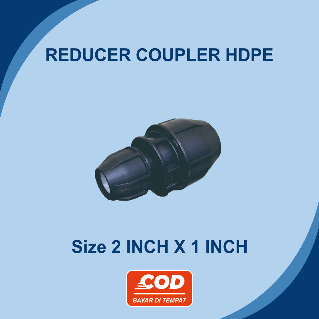 Vlock ถุงเท้า HDPE หรือลด Coupler HDPE 2 นิ้วถึง 1 นิ้ว หรือ 63 MM X 32 MM