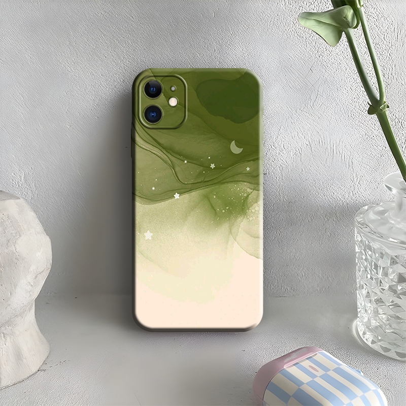 HP IP 11 Phone Case - IP 11 Phone Case - Elzora.Id - Green Motif - Fashion Case - Girls Case - Phone