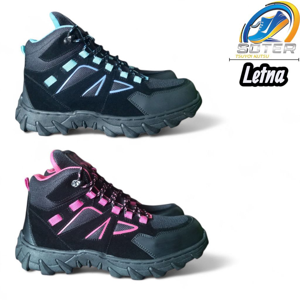 SOTER - Letna Blue Pink Women Series 36-41 Mountain Shoes Tracking Hiking Touring Without Iron