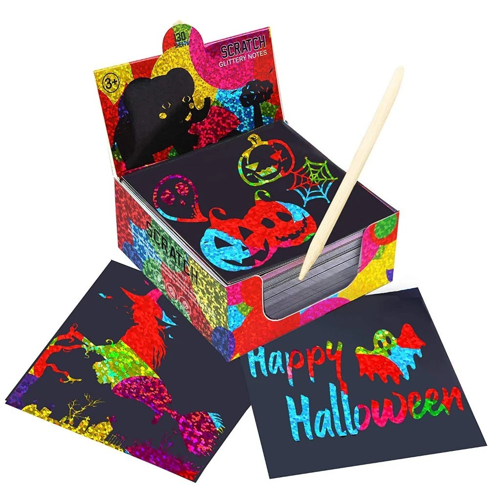 Jarmelo Scratch Art Notes Rainbow Notes Jar Melo Set Rainbow Scratch Book ของเล่นสําหรับเด็ก