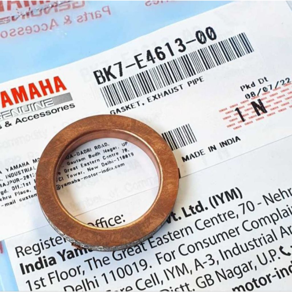 PER PACK EXHAUST GASKET YAMAHA AEROX TURBO SPECIAL 70TH LIVERY, LEXI 125 ของแท้ 100% YGP BK7-E4613-0