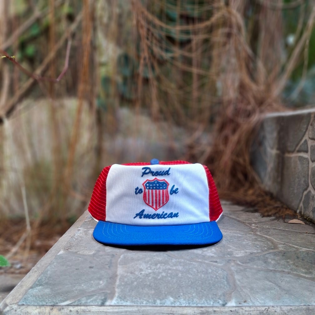 หมวก Trucker Vintage Vintage "ภูมิใจสู่อเมริกา" – Classic 80s Style