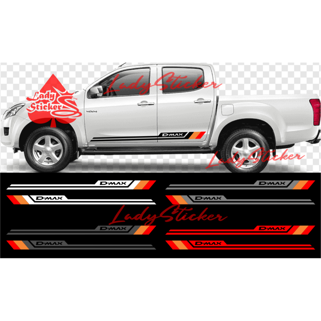 NEW สติ๊กเกอร์ตัดสติ๊กเกอร์ car isuzu dmax รายชื่อสติ๊กเกอร์ใต้รถ dmax