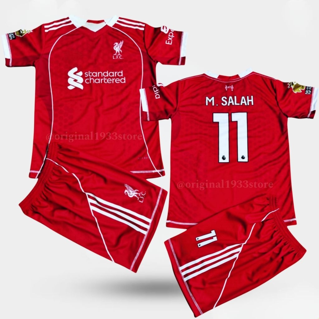 Kids Jersey L1v3rpool 2025/2026 Home Kids Football Shirt ชุดเสื้อฟุตบอลเด็ก