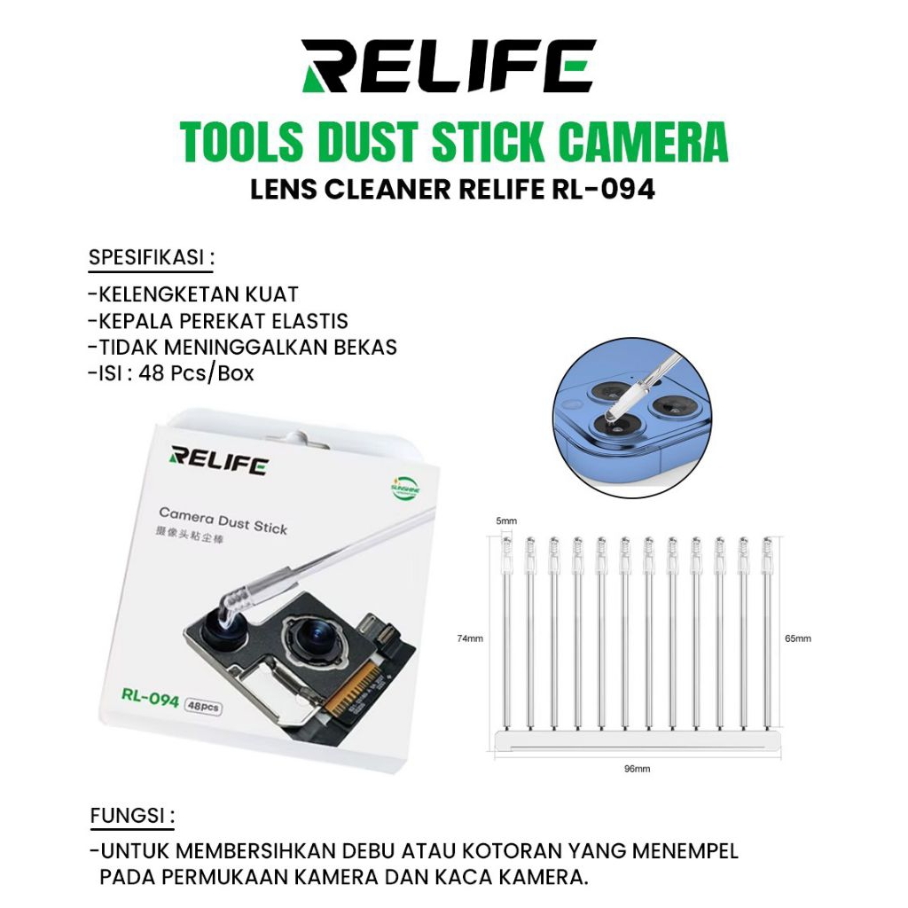RELIFE RL-094 น้ํายาเช็ดกระจกกล้องสมาร์ทโฟน/กล้อง