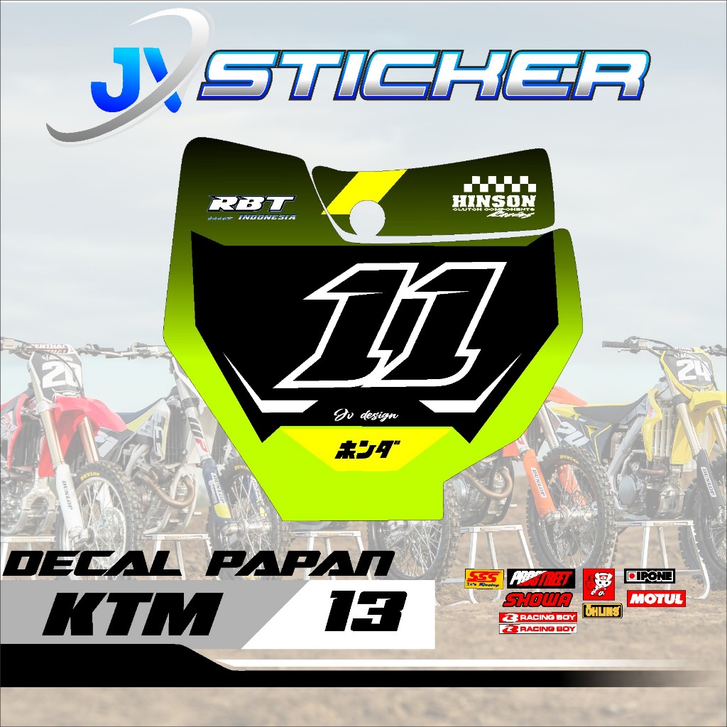 สติ๊กเกอร์ดีคอลใหม่ล่าสุดไม่มีกระดานดาว KTM CRF KLX YZ 85 สามารถปรับแต่งได้ JV VOL 13