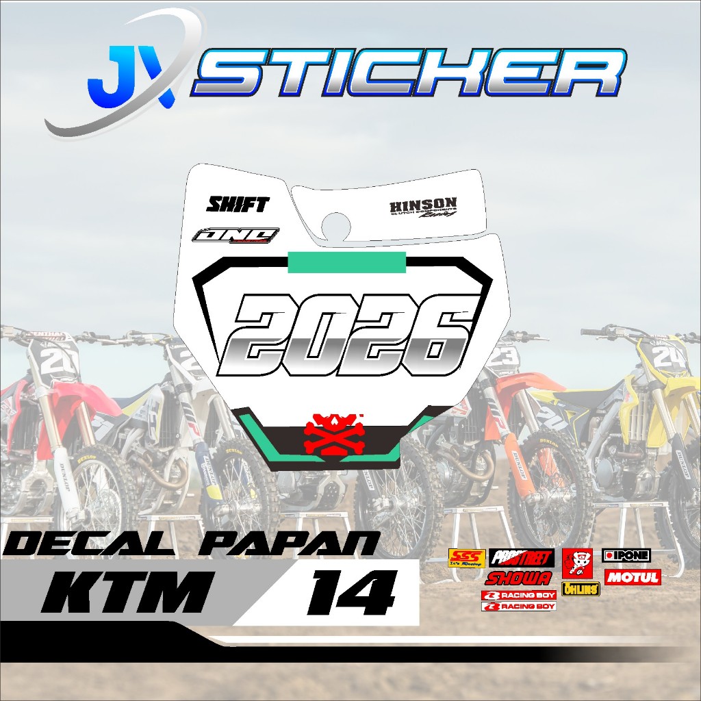 สติ๊กเกอร์ดีคอลใหม่ล่าสุดไม่มีกระดานดาว KTM CRF KLX YZ 85 สามารถปรับแต่งได้ JV VOL 14