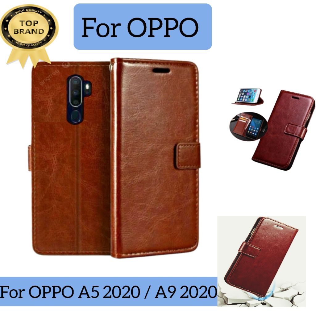 Oppo A52020 A9 2020 กระเป๋าสตางค์ปกหนัง