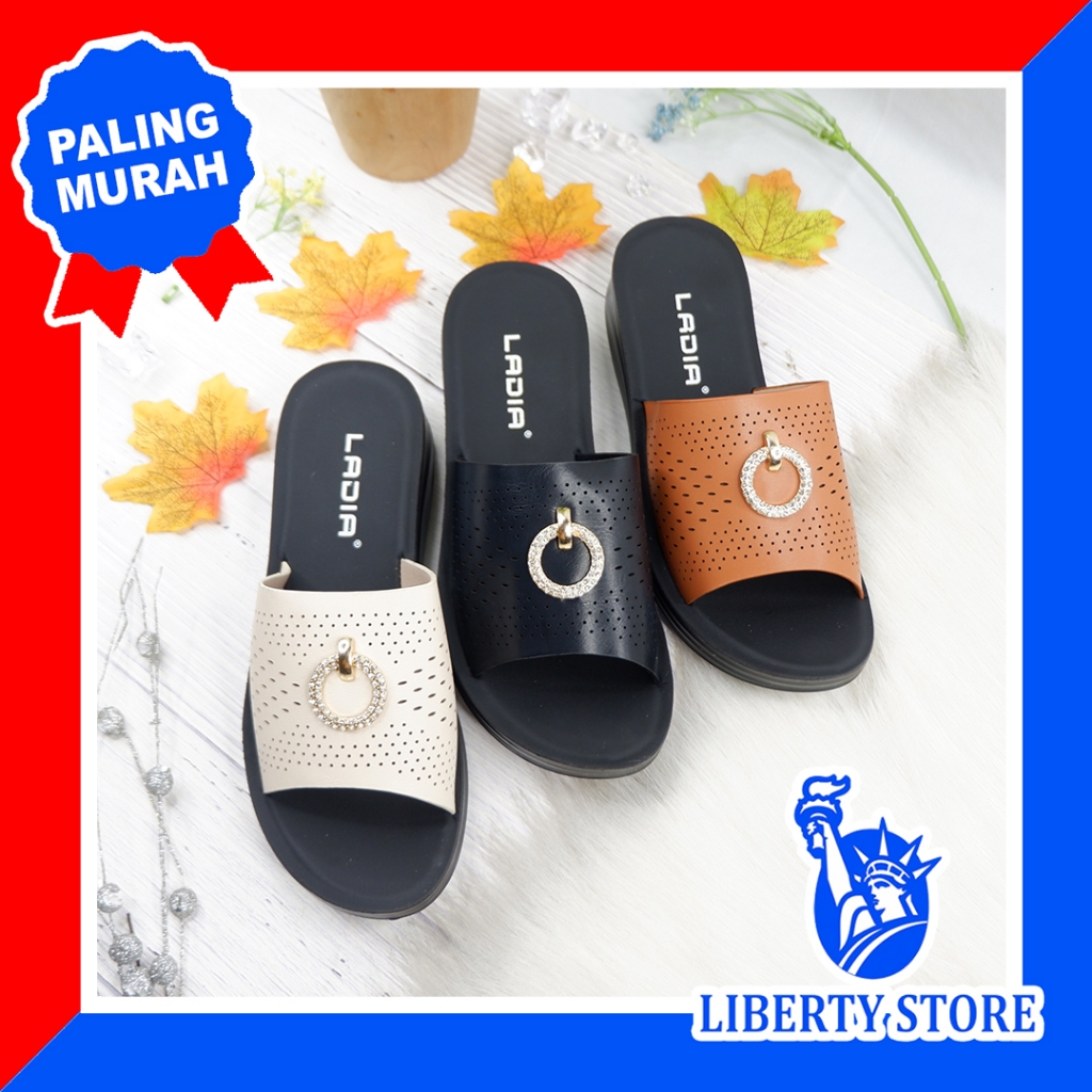 LADIA IMPORT ORIGINAL 1001 6 รองเท้าแตะ WEDGES ผู้หญิง 3CM