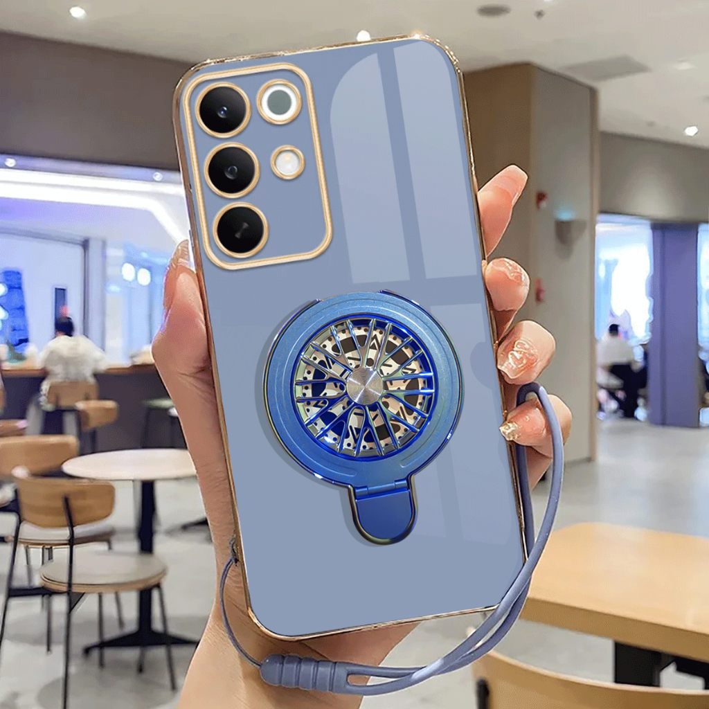 Realme C85 Pro Case ล่าสุด Casing Softcase Stand Holder Ring Fun Luxury Plating