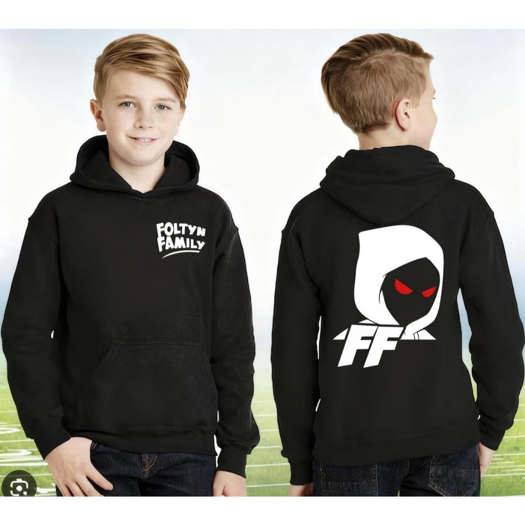 Foltyn Family FF Youtuber Roblox Game เสื้อแจ็คเก็ตมีฮู้ดสําหรับเด็ก