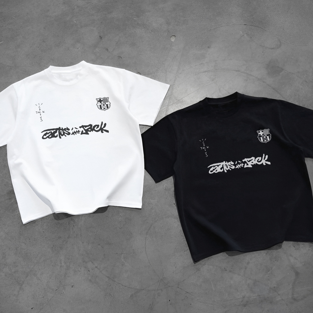 KATUN Barcelona x Cactus Jack เสื้อยืดสโมสรฟุตบอล barca ผ้าฝ้ายโพลีเอสเตอร์ระดับพรีเมียมสําหรับผู้ชา