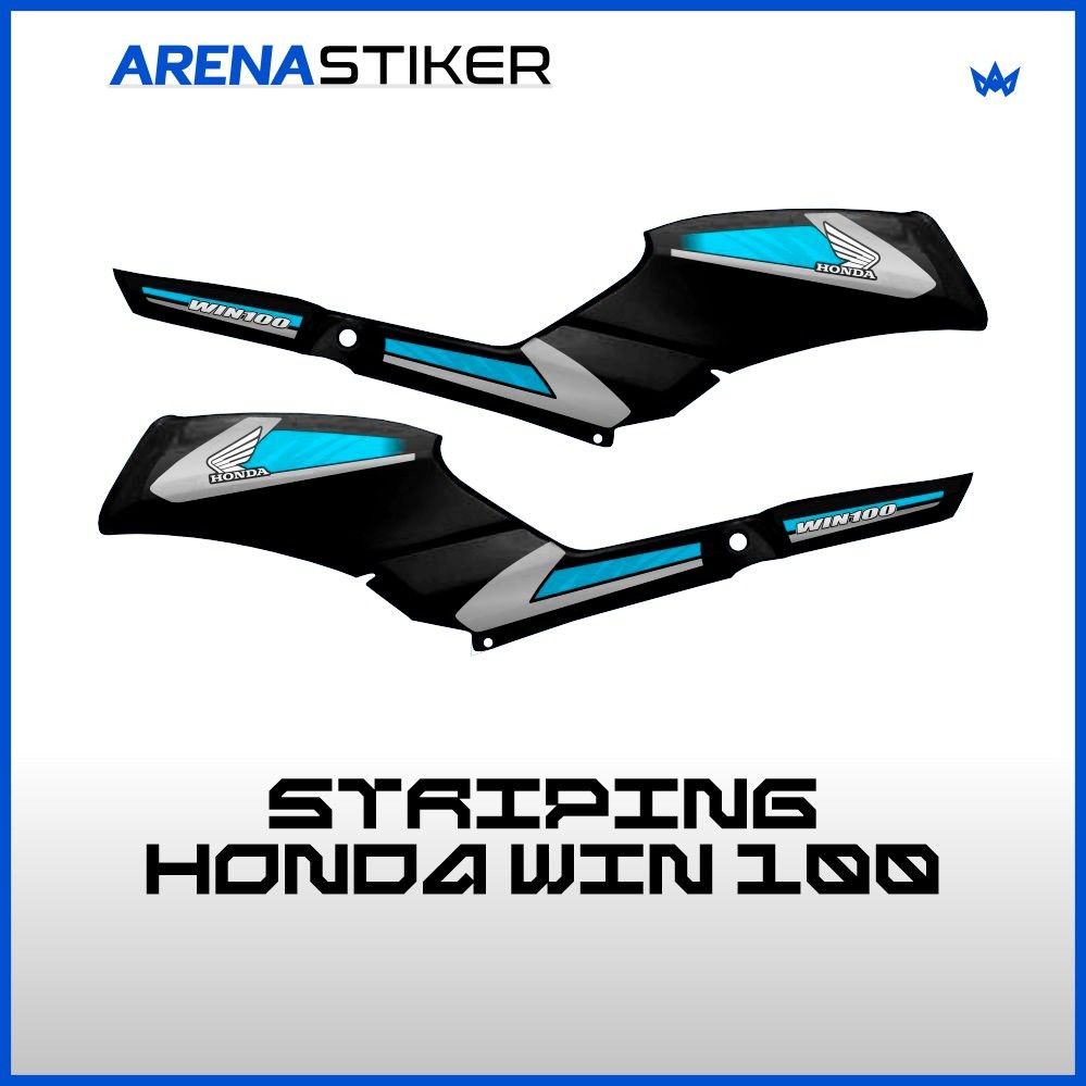 WIN13c Motif Honda Win 100 สติกเกอร์ Striping สติกเกอร์ Variation สติกเกอร์ Striping Striker Lis Les