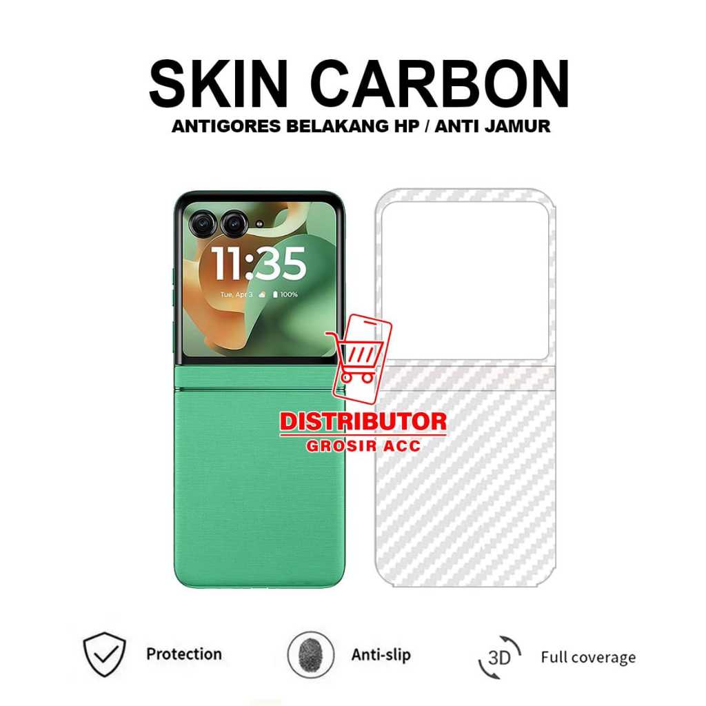 MOTO RAZR 60 MOTO G86 POWER MOTO G45 SKIN CARBON TRANSPARENT ANTI-SCRATCH BACK MOTO RAZR 60 MOTO G86