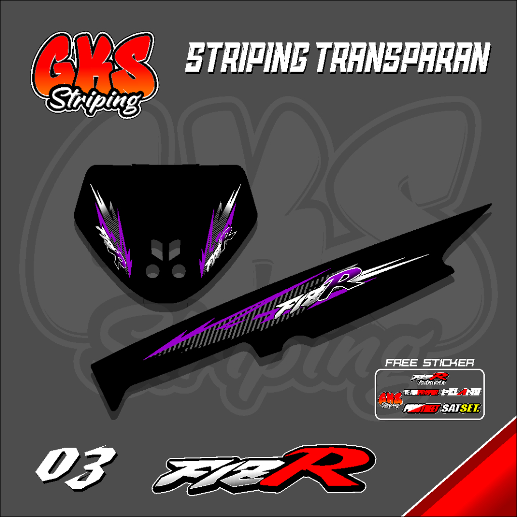 สติ๊กเกอร์ Yamaha F1zr Body Fin 125 Z Viral Striping! Ag สไตล์ original design STRIPING STICKER VARI