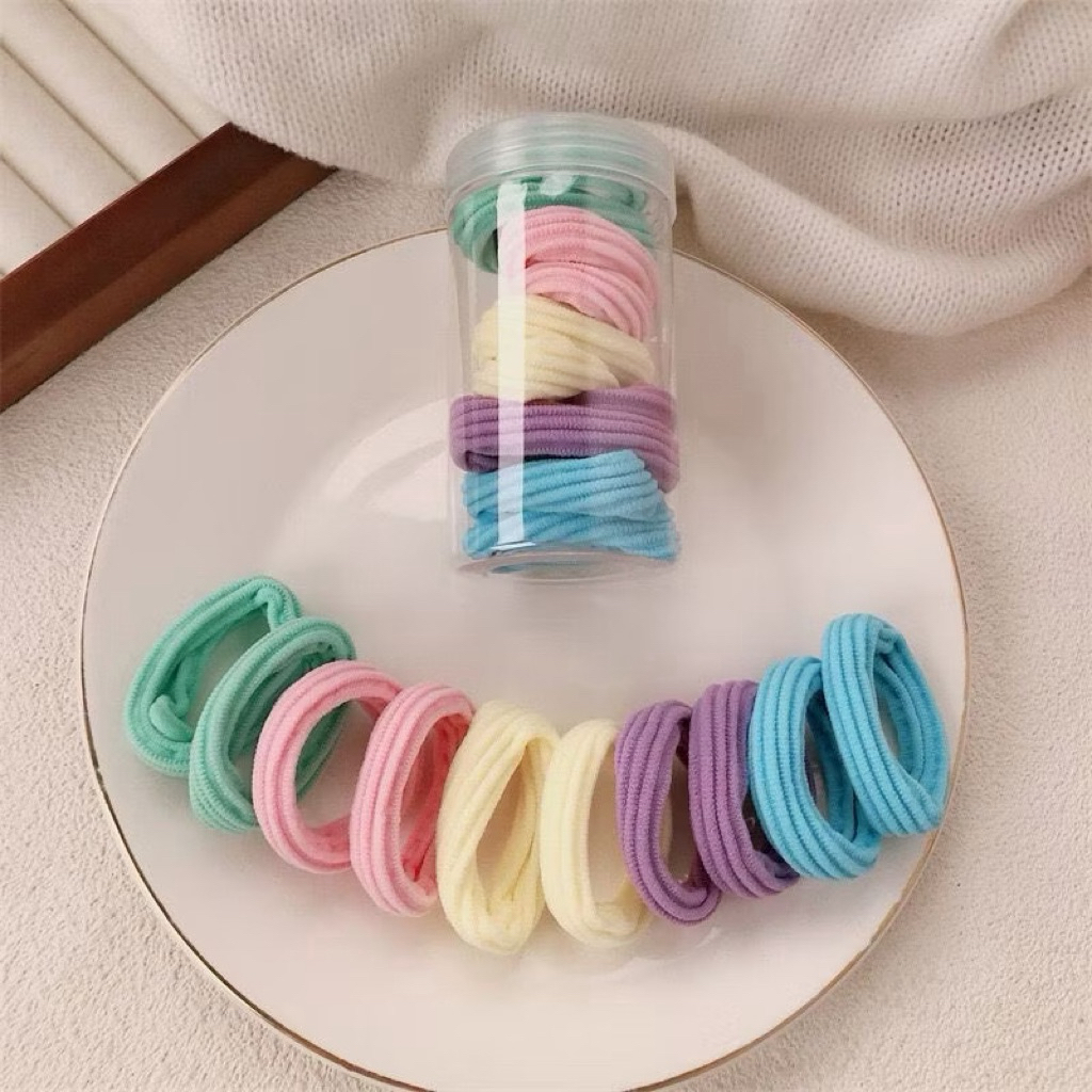 69แฟชั่น_ร้านค้าตามมาตรฐาน (10ชิ้น) ยางมัดผมโดนัท สไตล์เกาหลี หางม้ายางยืด ยางรัดผมเด็กและผู้ใหญ่ 1ข