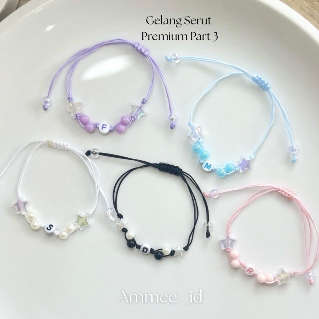 PEARL INITIAL DRAWSTRING BRACELET PART 3 / PREMIUM ALPHABET DRAWSTRING BRACELET / FRIENDSHIP BRACELE